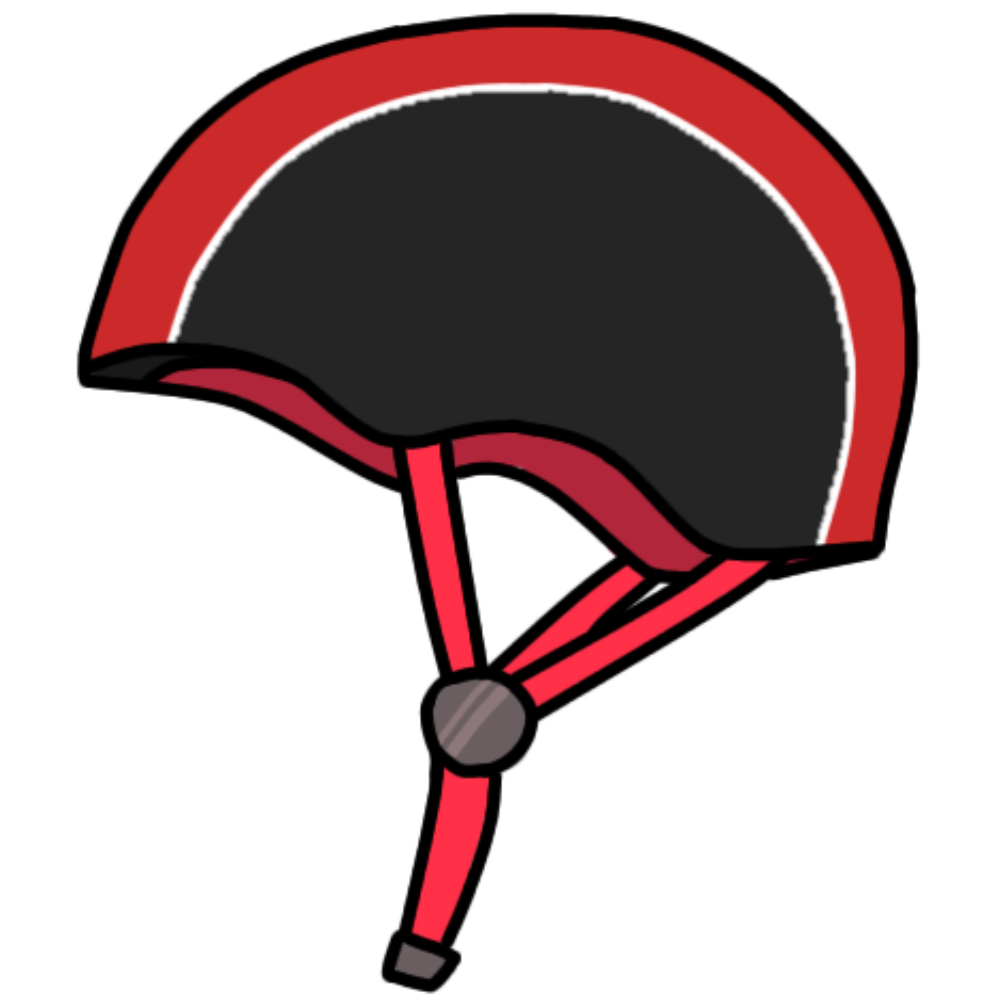 a skateboarding helmet with a black cloth cover over it that has a red stripe with a white outline running over the top of the helmet.